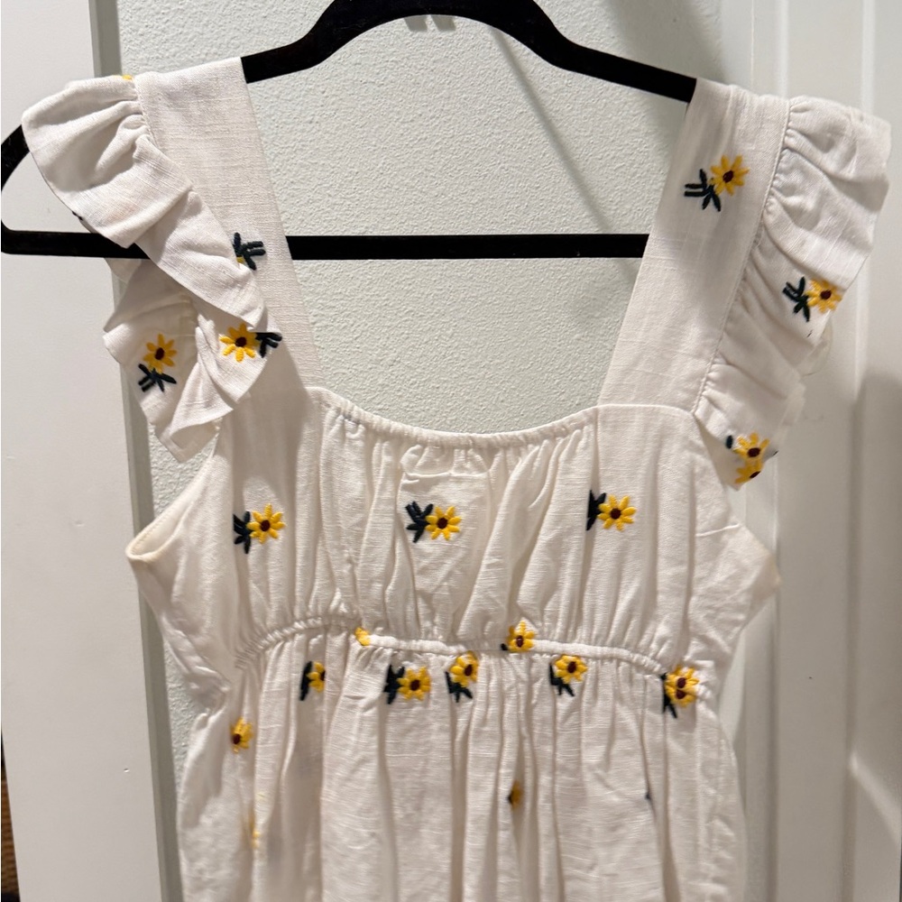 Altar'd State White Floral Ruffle Top - Picture 2 of 3